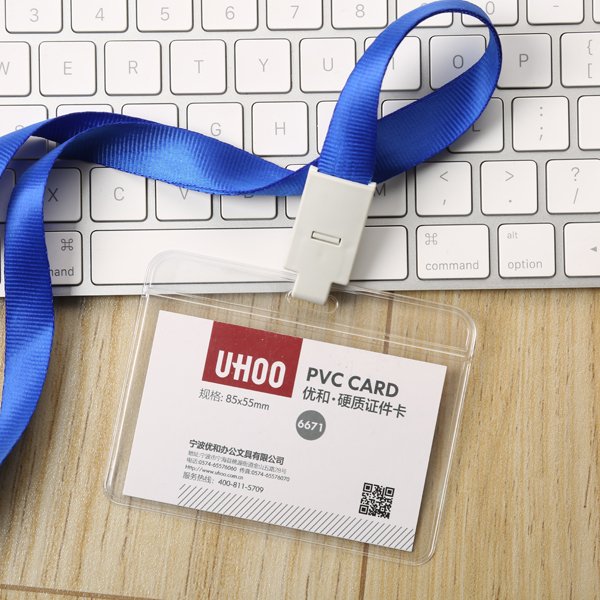 High quality transparent id card holder Wholesale 6671 Vinyl Clear Soft PVC Card Holders for Doctors and Nurses ID Cards