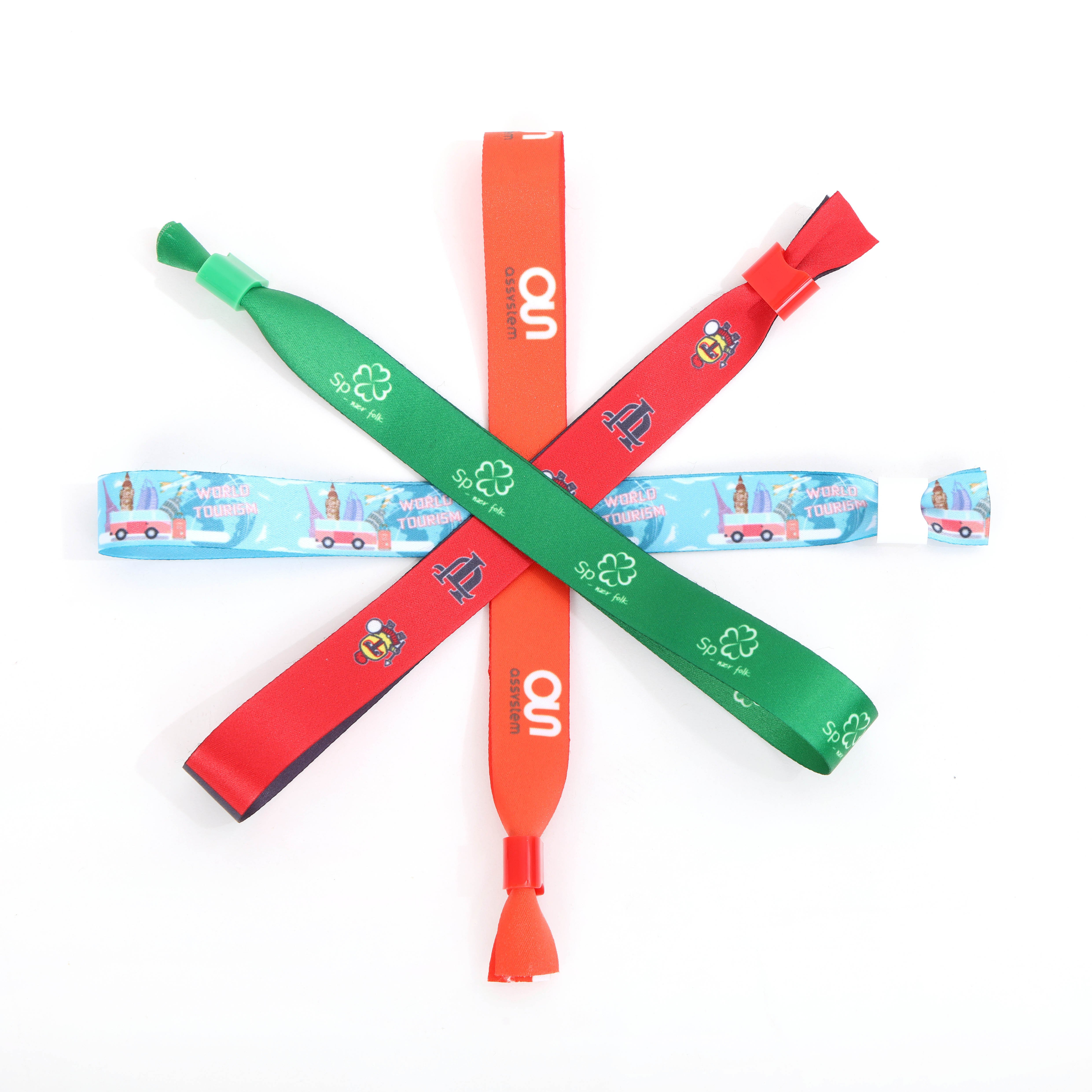 ribbon wristband Festival Promotion Event Soft Wristband Sublimation Polyester Wristband with one-way Buckle Bracelet