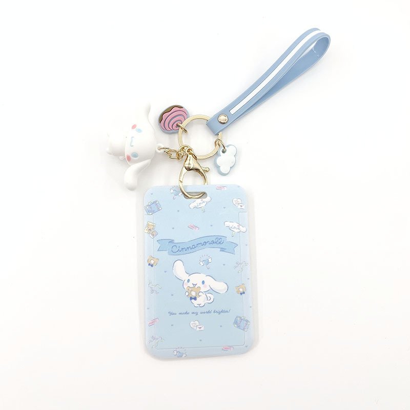 Cute girl cartoon card holder Work Badge Holder Cartoon Creative ABS plastic Id Card Holder