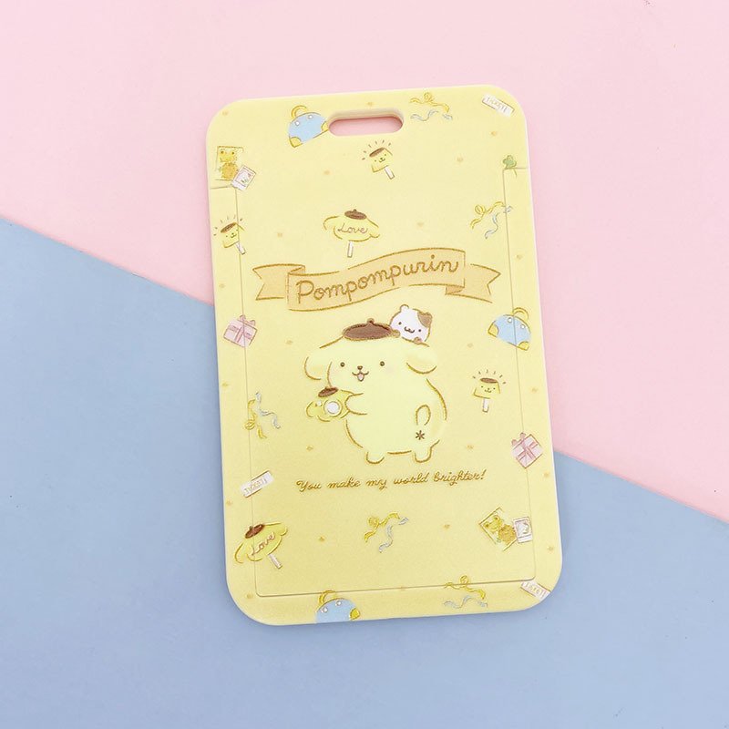 Cute girl cartoon card holder Work Badge Holder Cartoon Creative ABS plastic Id Card Holder
