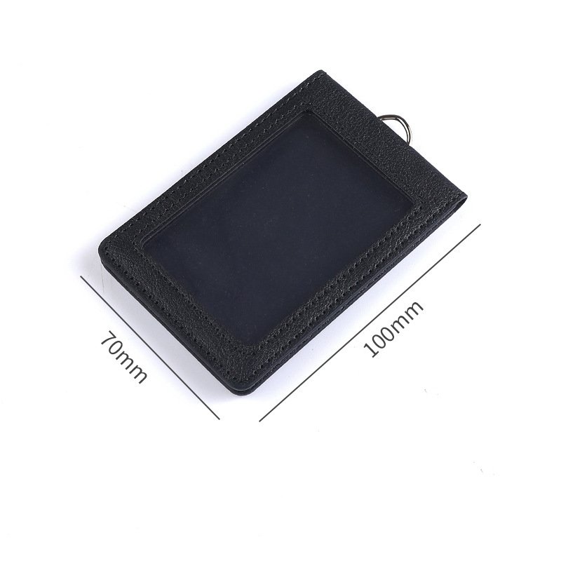 Custom Logo Separate Dual Card Slot Work ID Card Holder Folding ID Holder Employee ID Student School Bus Card Holder