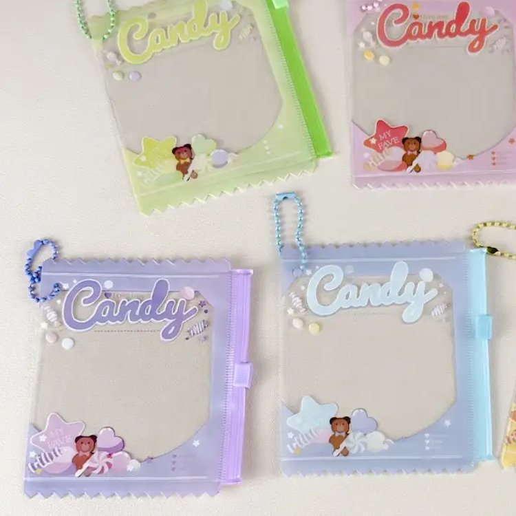 Cheap Price Candy bag grain beauty badge storage display pain bag pendant grain protection card sleeve holder