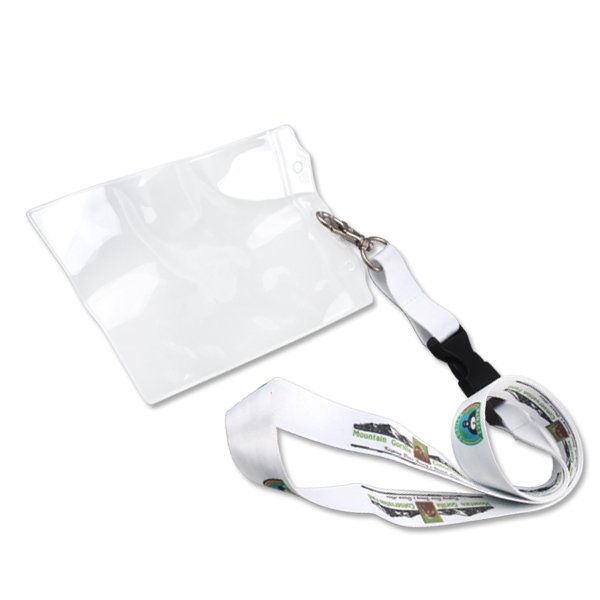 Custom Sublimation Printed Lanyard With Id Card Badge Holder Polyester Lanyard