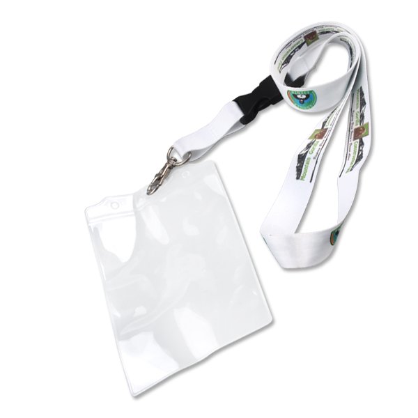 Custom Sublimation Printed Lanyard With Id Card Badge Holder Polyester Lanyard