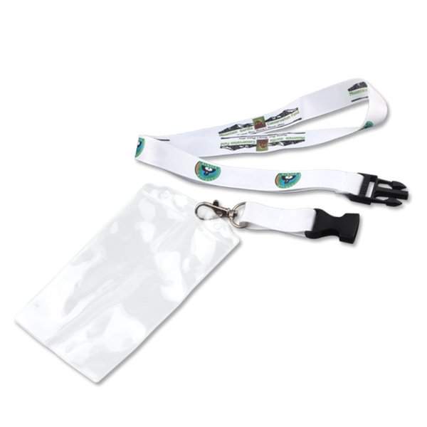 Custom Sublimation Printed Lanyard With Id Card Badge Holder Polyester Lanyard