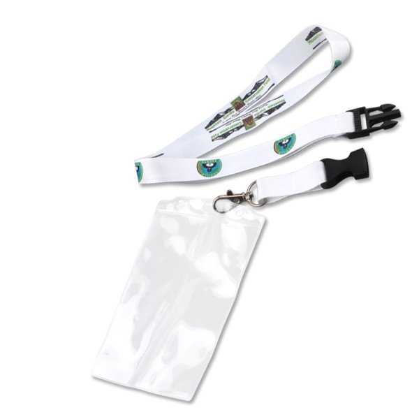 Custom Sublimation Printed Lanyard With Id Card Badge Holder Polyester Lanyard