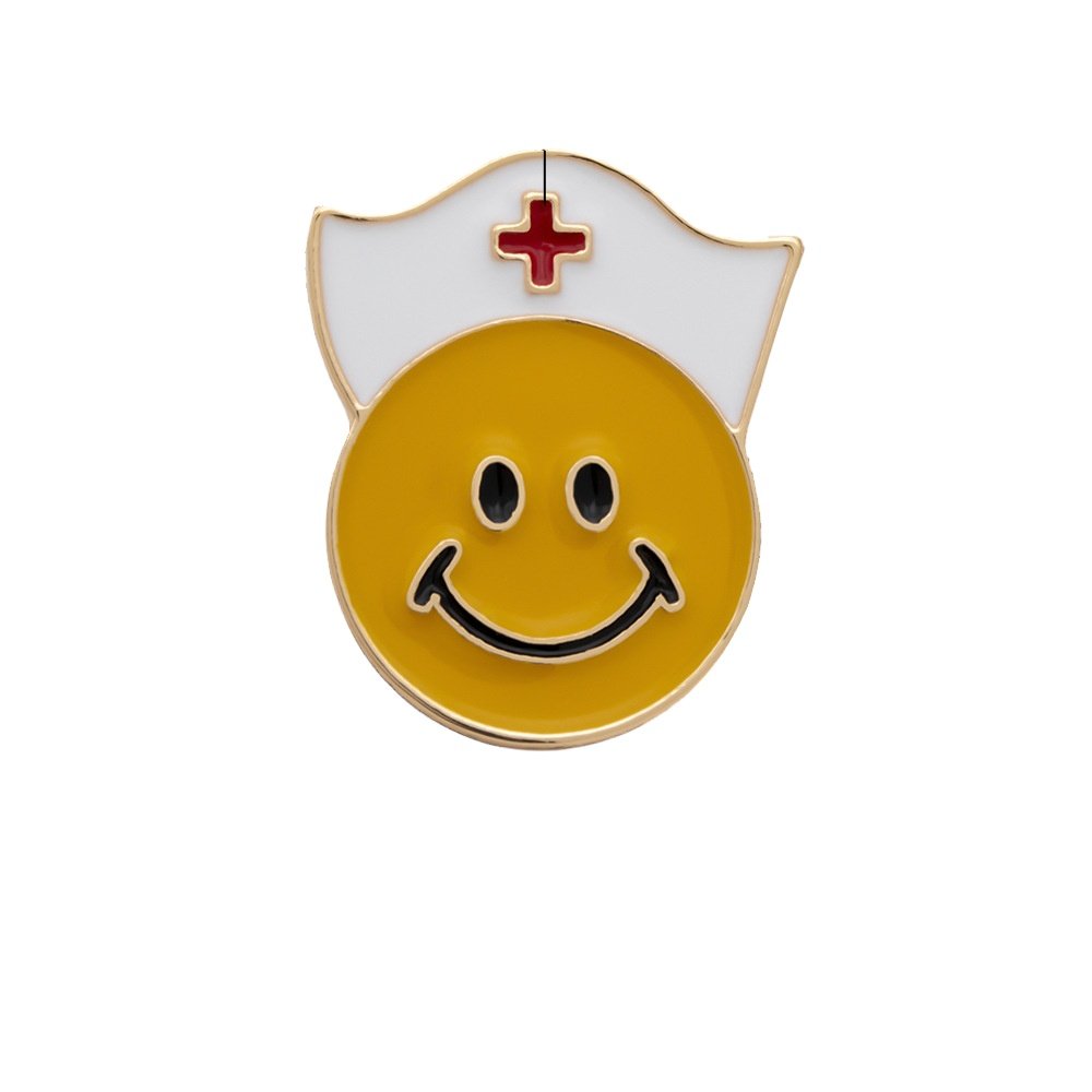 Metal Lapel Pin Brass Brooches and Pins Iron Badge & Emblem for Nurses with Patriotic Printing