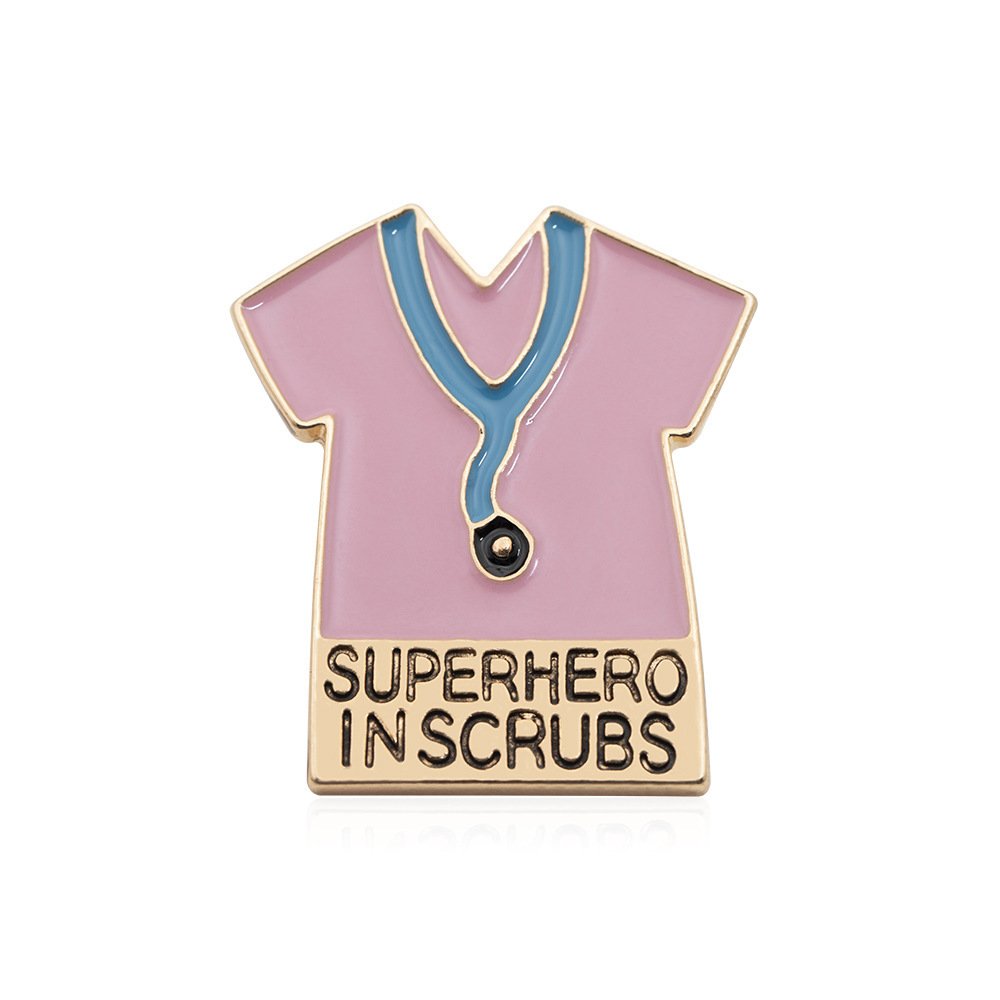 Metal Lapel Pin Brass Brooches and Pins Iron Badge & Emblem for Nurses with Patriotic Printing