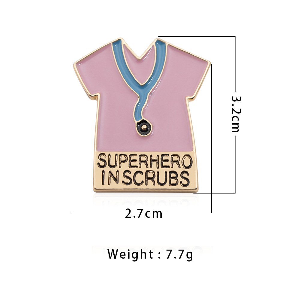 Metal Lapel Pin Brass Brooches and Pins Iron Badge & Emblem for Nurses with Patriotic Printing