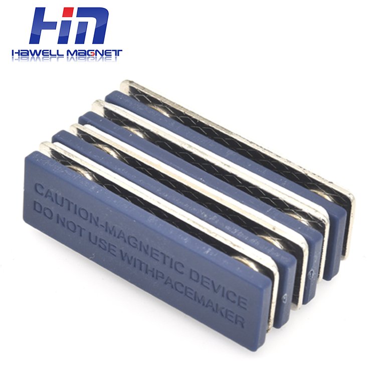 changeable Magnetic metal name badges reusable magnetic name badge Fastener Holder
