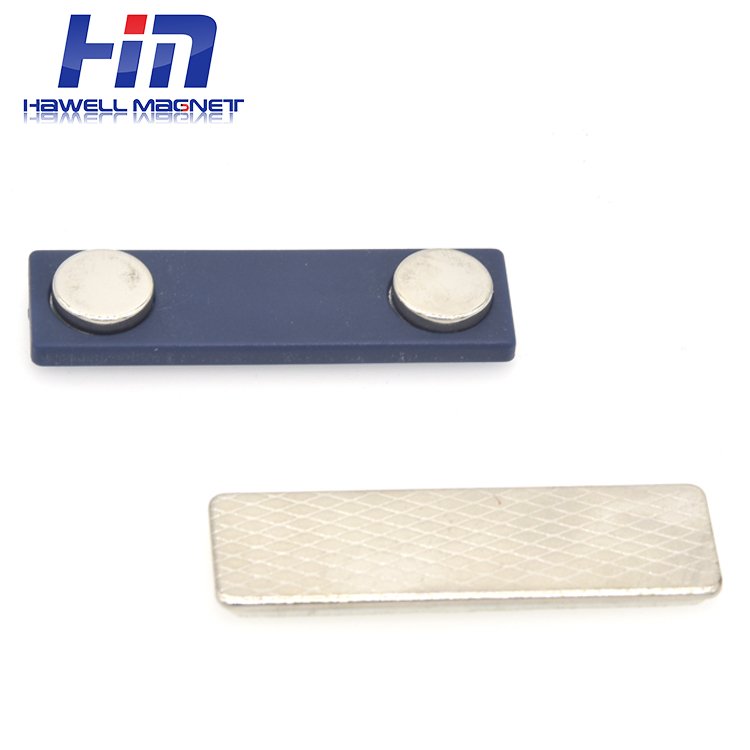 changeable Magnetic metal name badges reusable magnetic name badge Fastener Holder