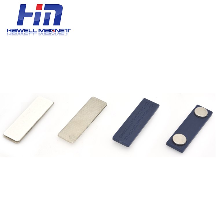 changeable Magnetic metal name badges reusable magnetic name badge Fastener Holder