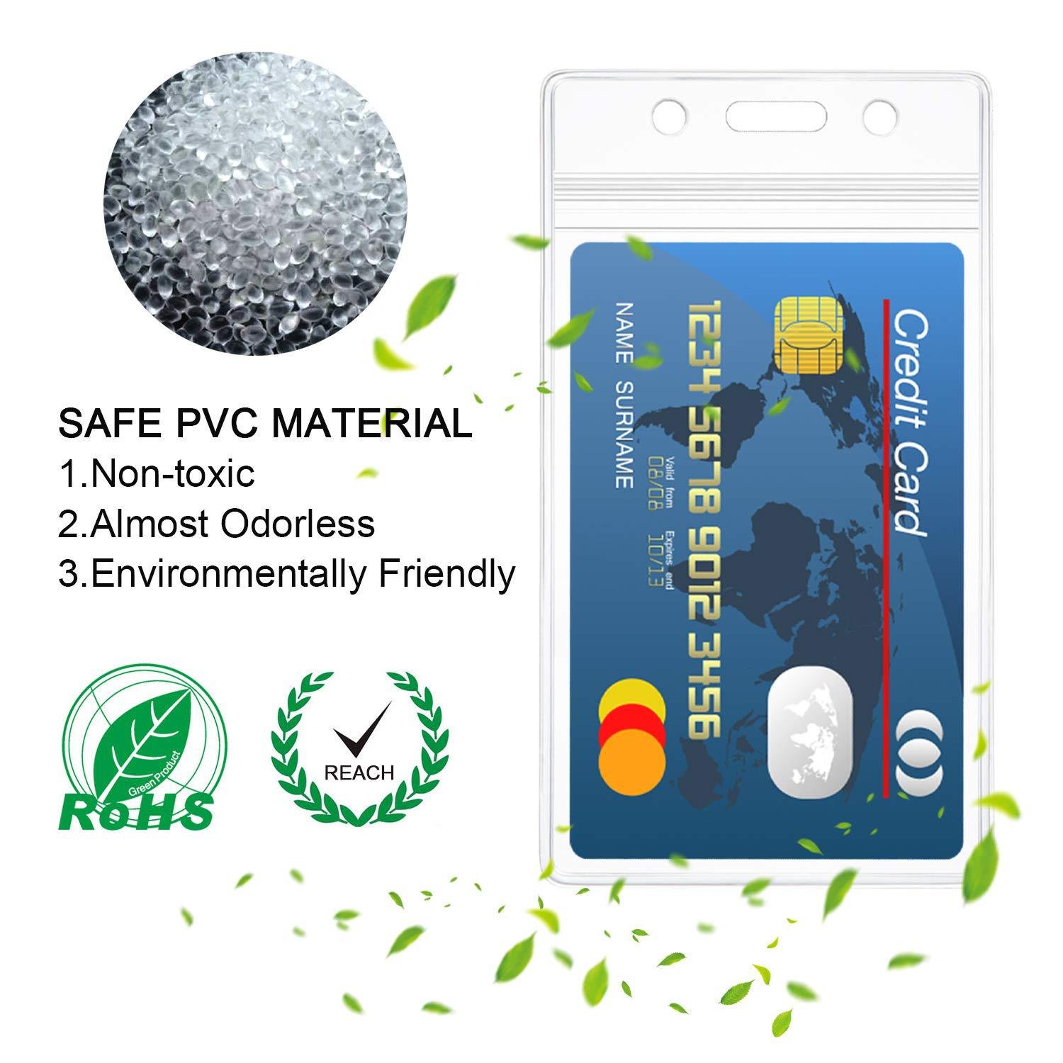 HOT Eco-friendly Transparent Clear PVC Employee's Card Holder ID Card Holders Working Name Badge PVC Card Holder