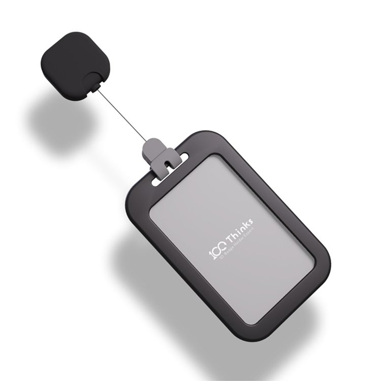 Fashionable Silicone Badges Reel ABS ID Card and Photo/credit Card Holder