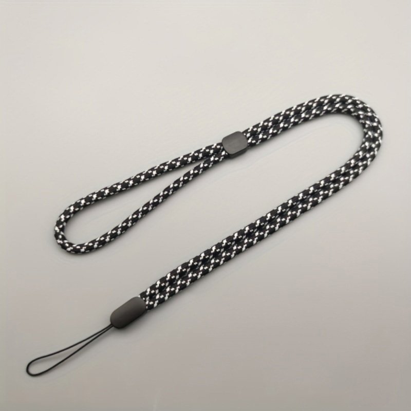 Custom adjustable woven braided Anti Lost Rope Cord string black neck Lanyard For usb camera fan Key psp torch toys Cell Phone