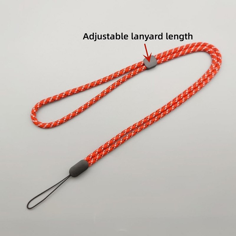 Custom adjustable woven braided Anti Lost Rope Cord string black neck Lanyard For usb camera fan Key psp torch toys Cell Phone
