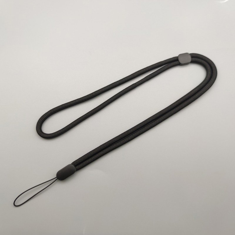 Custom adjustable woven braided Anti Lost Rope Cord string black neck Lanyard For usb camera fan Key psp torch toys Cell Phone