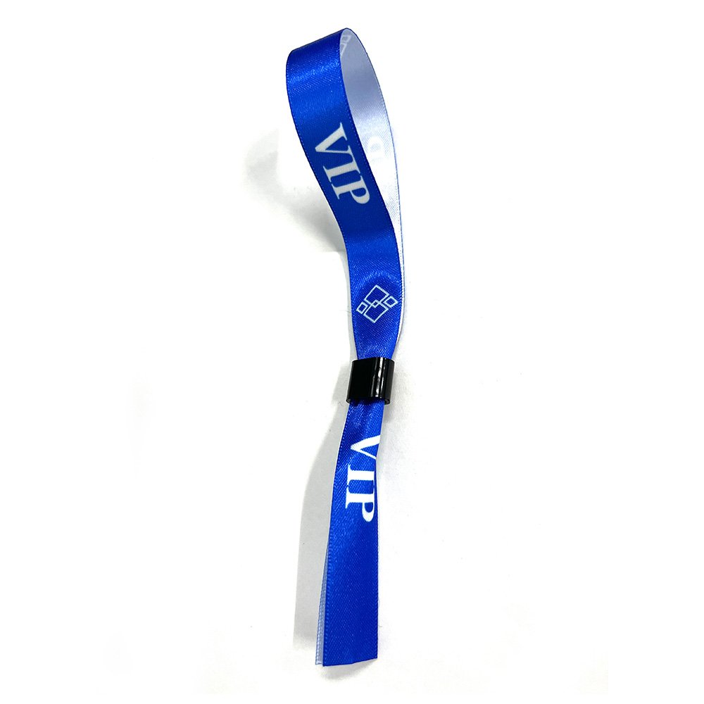 Factory custom logo wristbands for partis printed Eco Friendly with slide lock bead festival fabric jacquard woven