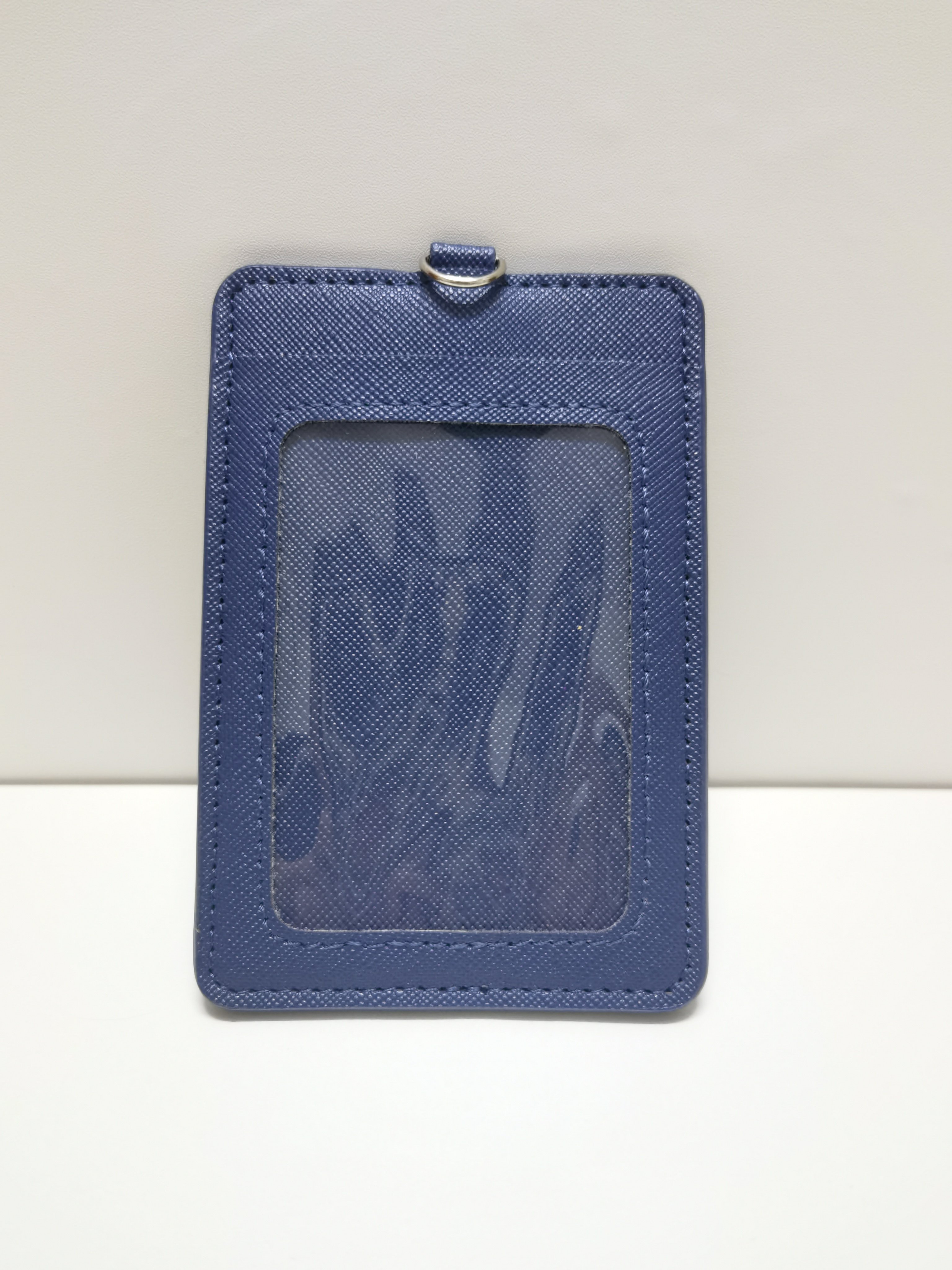 Custom leather work badge card holder Employee badge holder holster lanyard