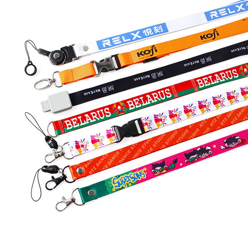 Custom Breakaway Sublimation Keychain Lanyards With Logo Custom Polyester Lanyard