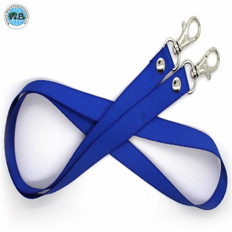 Custom credential Badge Holders with Double Sided Lanyards with Two Bulldog Clips