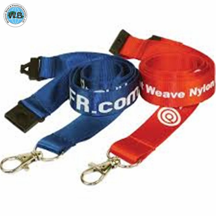 Custom credential Badge Holders with Double Sided Lanyards with Two Bulldog Clips