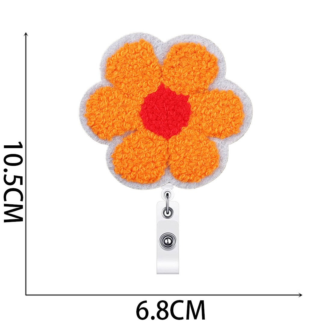 Nurse Felt Badge Reels Clips Flower Retractable Badge Reels with Swivel Alligator Nurse Badge Holder fo