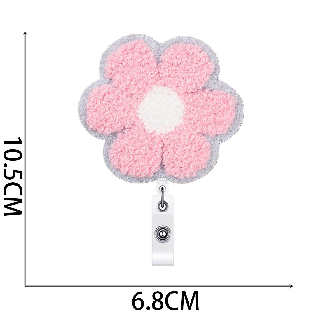 Nurse Felt Badge Reels Clips Flower Retractable Badge Reels with Swivel Alligator Nurse Badge Holder fo