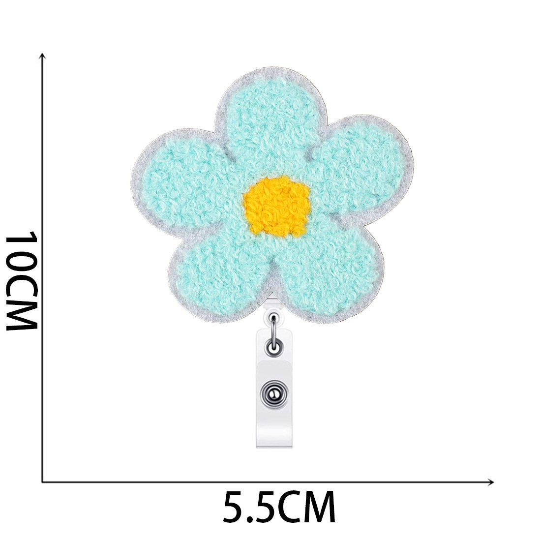 Nurse Felt Badge Reels Clips Flower Retractable Badge Reels with Swivel Alligator Nurse Badge Holder fo