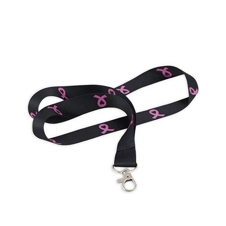 JF Gifts 2024 Motivational Lanyard / Pink Ribbon Breast Cancer Awareness Lanyard Key Chain Id Badge Holder