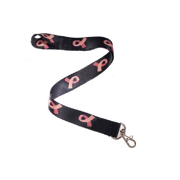 JF Gifts 2024 Motivational Lanyard / Pink Ribbon Breast Cancer Awareness Lanyard Key Chain Id Badge Holder
