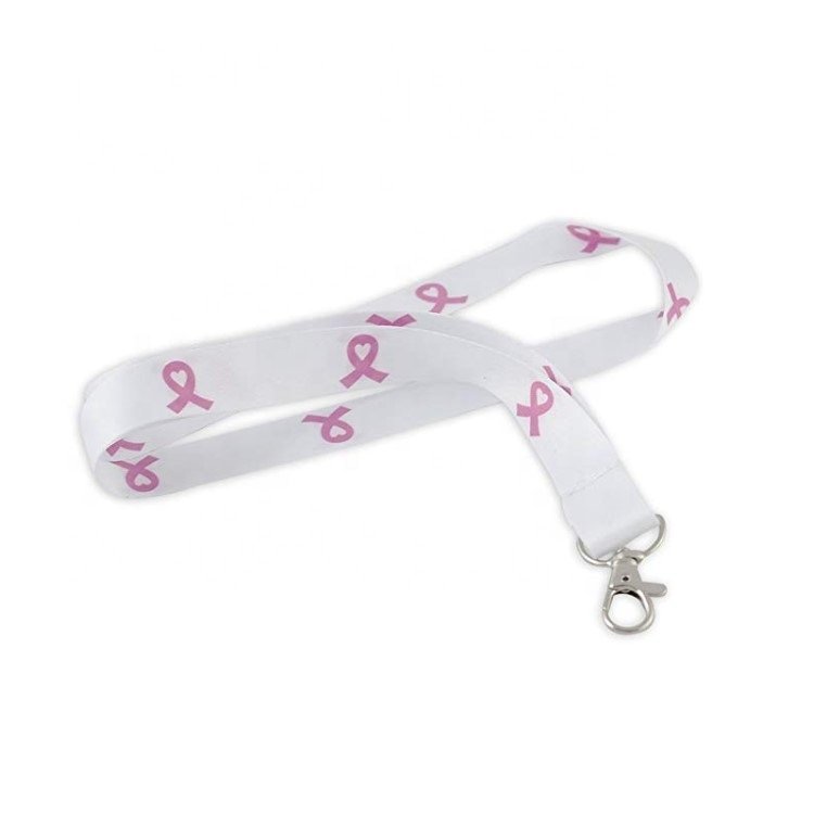 JF Gifts 2024 Motivational Lanyard / Pink Ribbon Breast Cancer Awareness Lanyard Key Chain Id Badge Holder