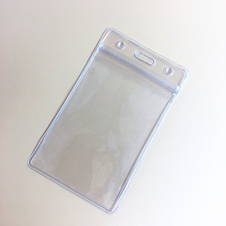 hot selling transparent waterproof PVC hard cover ID Card Badge Holder for Office