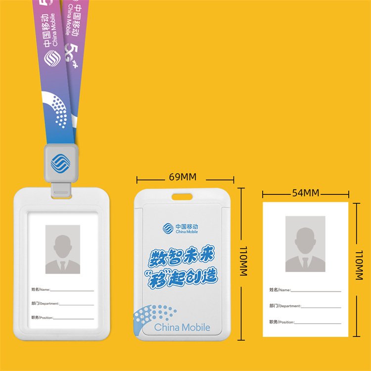 Wholesale Student Staff Id Card Holder Custom Employee Abs Plastic Id Card Badge Holder For Lanyard