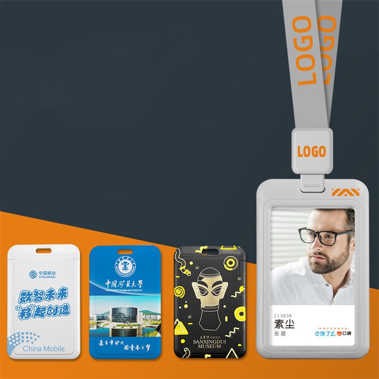 Wholesale Student Staff Id Card Holder Custom Employee Abs Plastic Id Card Badge Holder For Lanyard