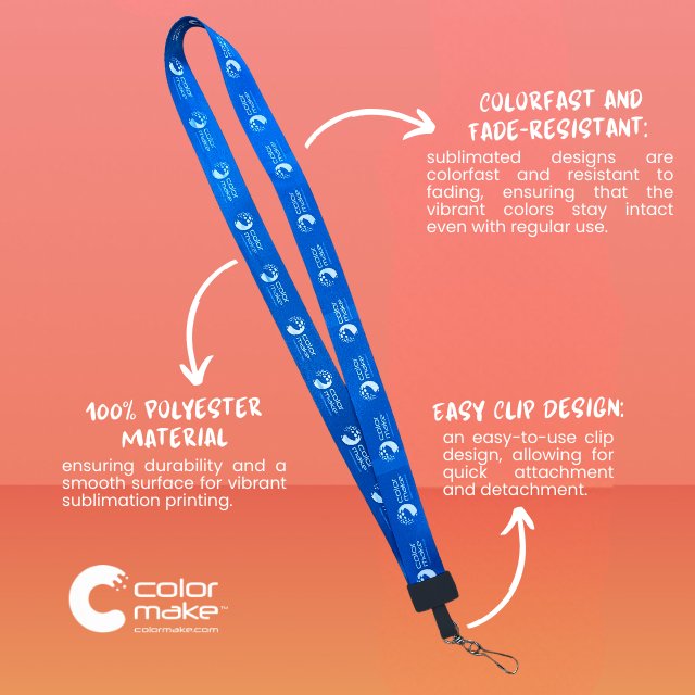 100 units Customizable Badge Holder 90m Lanyard Roll for Sublimation Heat Transfer