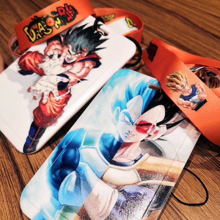Dragonballl Anime multiple id working card badge holder with lanyard
