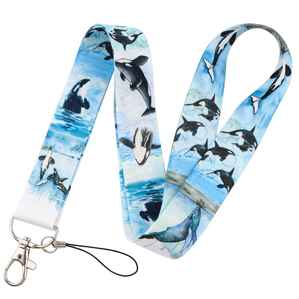 Custom Logo Designer Anime Woven Satin Nylon Polyester Lanyards Sublimated Printing Blank Neck ID Badge Card Holder