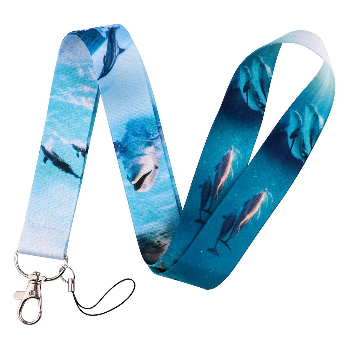 Custom Logo Designer Anime Woven Satin Nylon Polyester Lanyards Sublimated Printing Blank Neck ID Badge Card Holder
