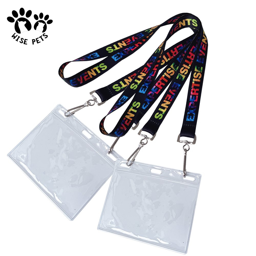 New Design ABS Hard Name Tag Card Sleeve Custom Sublimation Print Neck Lanyard Plastic Badge Holder Personalized Id Card Holder