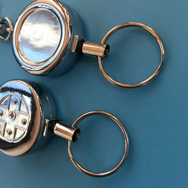 28mm diameter custom metal yoyo badge reel holder logo metal badges wallet holder gold silver