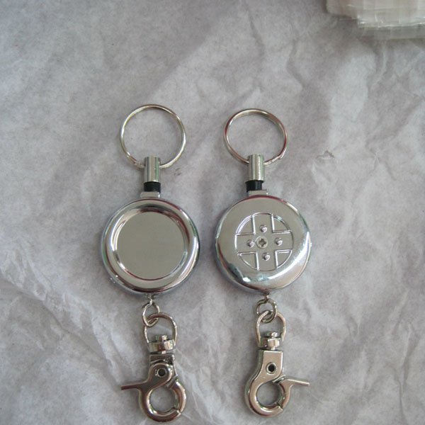 28mm diameter custom metal yoyo badge reel holder logo metal badges wallet holder gold silver