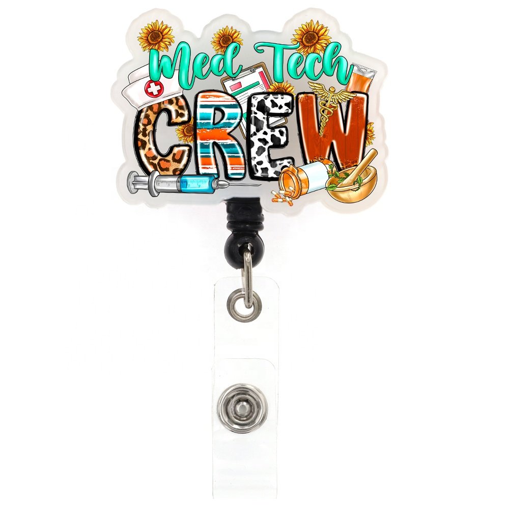 Mix Medical Series Scrub Life ER Nurse Thanksgiving Christmas Halloween Acrylic Badge Reel For Nurse Doctor Holiday Accessories