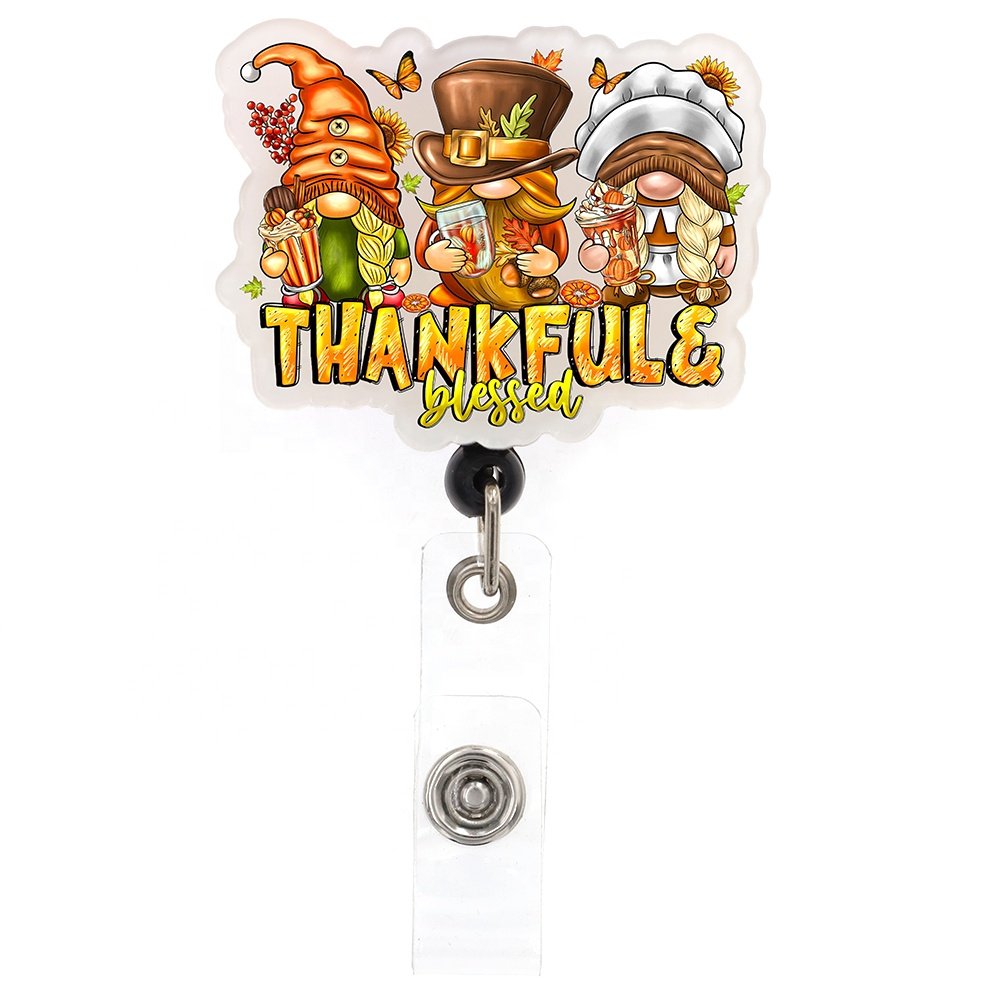 Mix Medical Series Scrub Life ER Nurse Thanksgiving Christmas Halloween Acrylic Badge Reel For Nurse Doctor Holiday Accessories