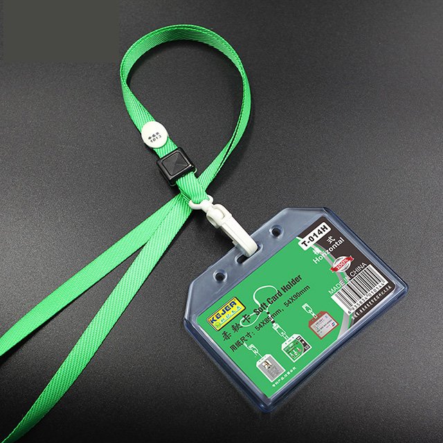 Soft Plastic PVC ID Card Holder Business Conference Staff ID Card Protector Badge Holder