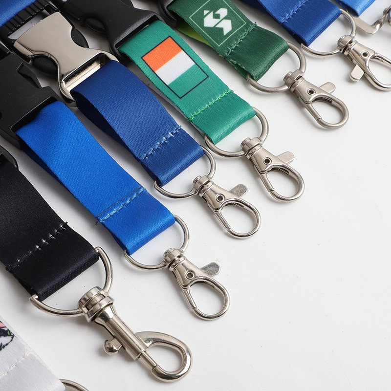 Custom lanyards keychain mobile phone lanyard with id card badge holder polyester lanyards