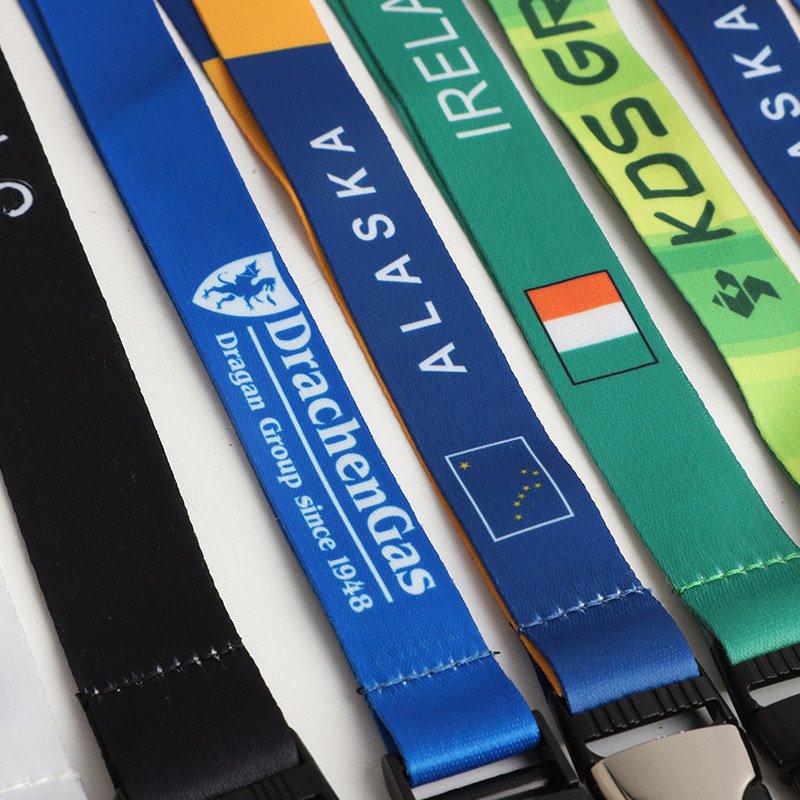 Custom lanyards keychain mobile phone lanyard with id card badge holder polyester lanyards