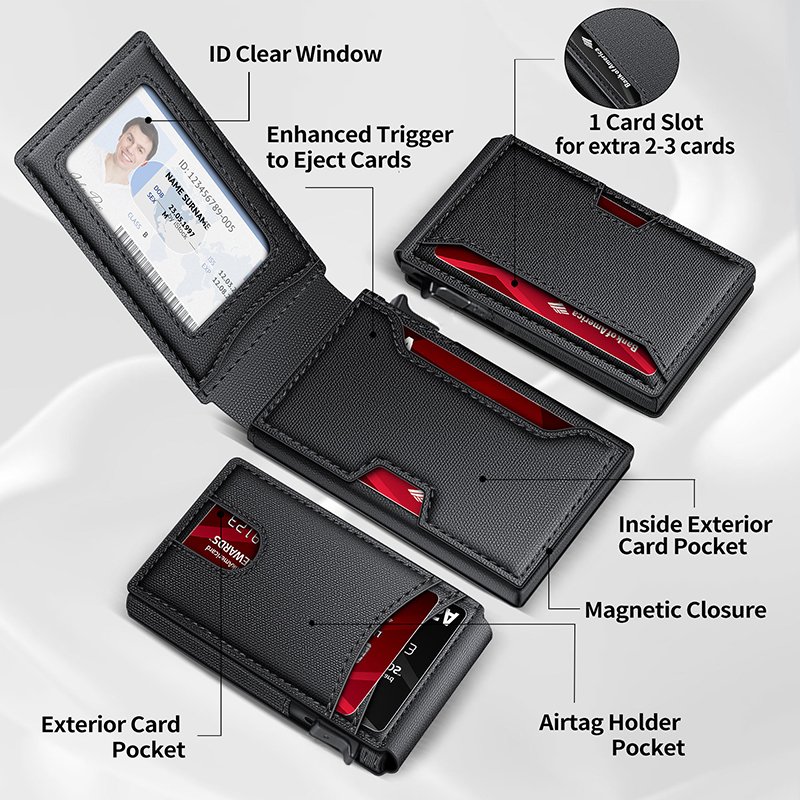 Modern Credit Card Holder Bifold Tactical Sublimation Wallet Blank Slim Leather Wallet For Men