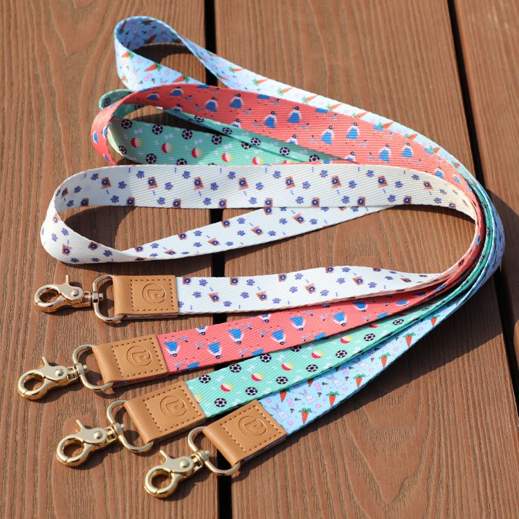 Custom Stylish Durable Soft Polyester Wrist Strap Lanyard Cool Neck Lanyards for ID Badges Holder