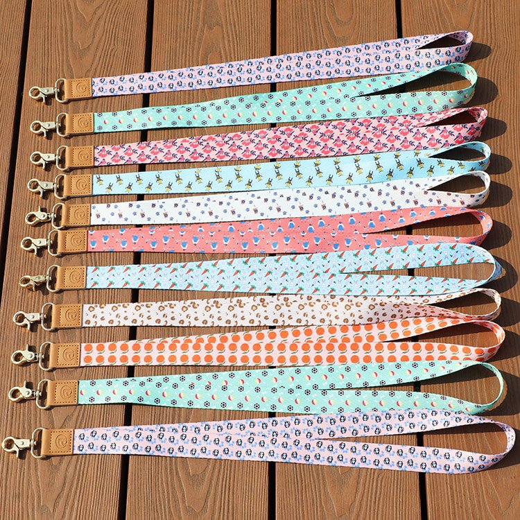 Custom Stylish Durable Soft Polyester Wrist Strap Lanyard Cool Neck Lanyards for ID Badges Holder